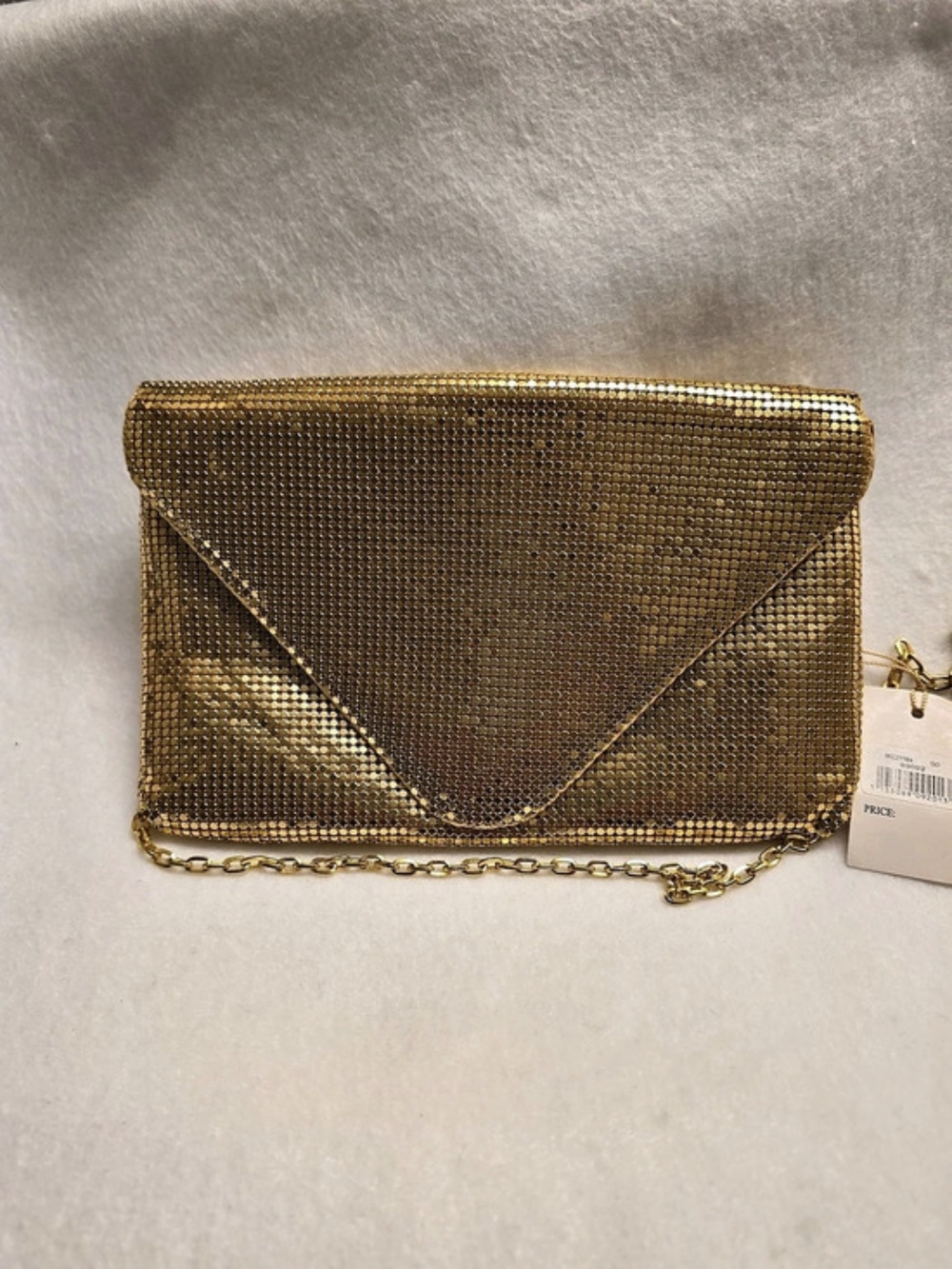 Gold Mesh Chain Clutch Like New